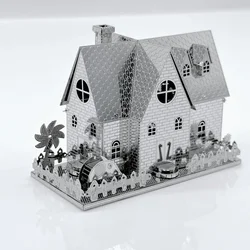 Sunflower House 3D Metal Jigsaw Three-dimensional Building Model DIY Decoration Puzzle Assembled Gift