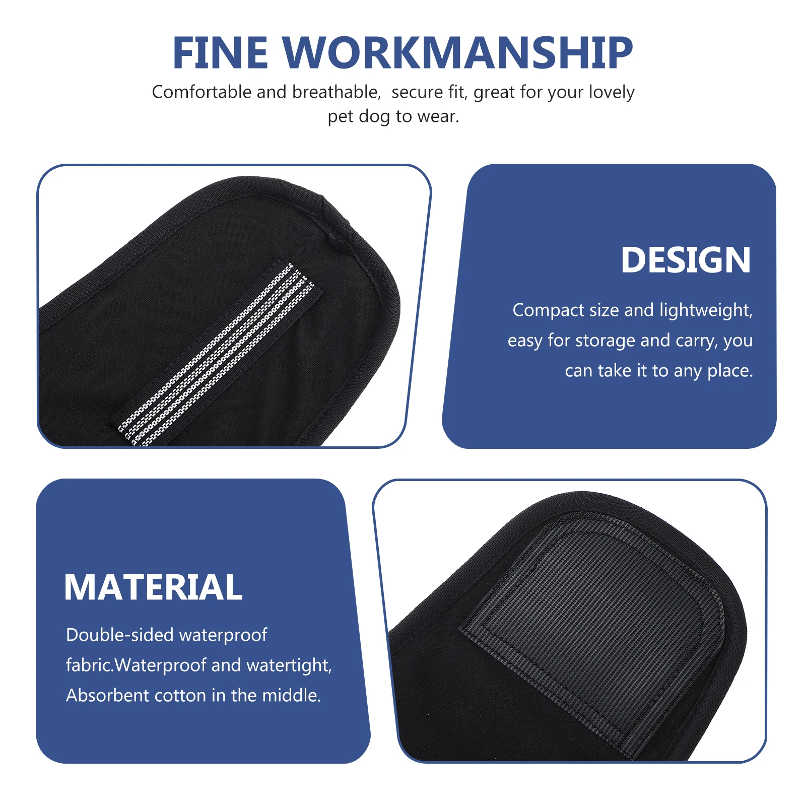 

Household Pet Diapers Dog Nappies Reusable Absorbent Cloth Belly Band Dogs Male