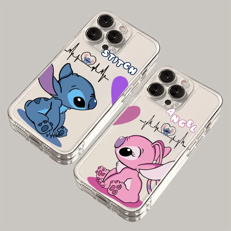 ケースシャオ mi Redmi 注 14 プロ 5 グラム 12 14 4 グラム 11 10 12 13 14 プロプラス 12S 11S 10S 13C 14C カバーかわいいステッチ天使のカップル