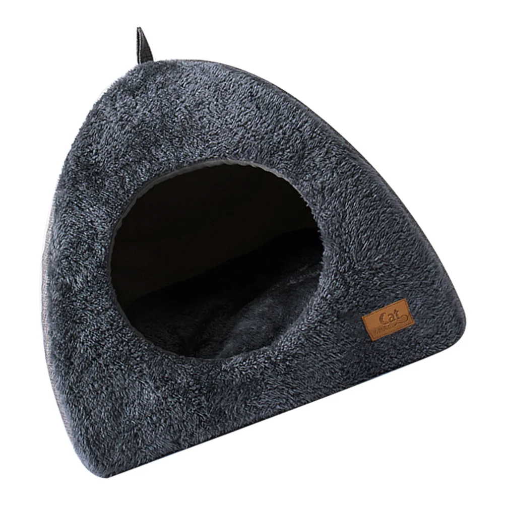 

1Pcs Insulated Cat Nest Comfortable Secure Pet Warm Bed Smooth Fabric Lightweight Portable Closed Type Nest for Small Cats Dogs