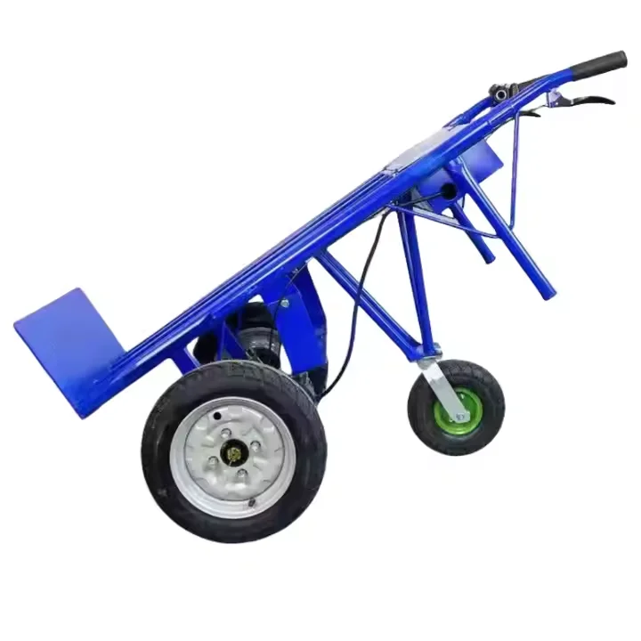 

electric four-wheeled tiger truck metal construction site agricultural household cart with cement fertilizer and feed platform