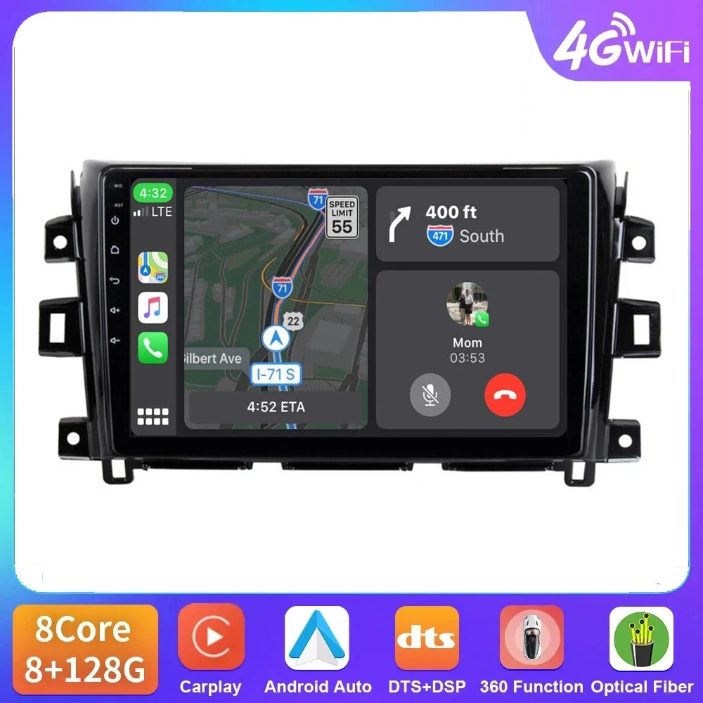 

4G Android 14 For Nissan NAVARA Frontier NP300 2011 - 2018 Stereo Multimedia Video Player Auto Carplay Car Radio GPS Head Unit