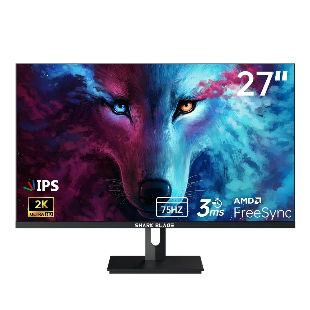 

27inch 75Hz 2K Computer Gaming IPS LCD Monitor 2560*1440 1ms Response Free-Sync Rotary Lift With Speaker