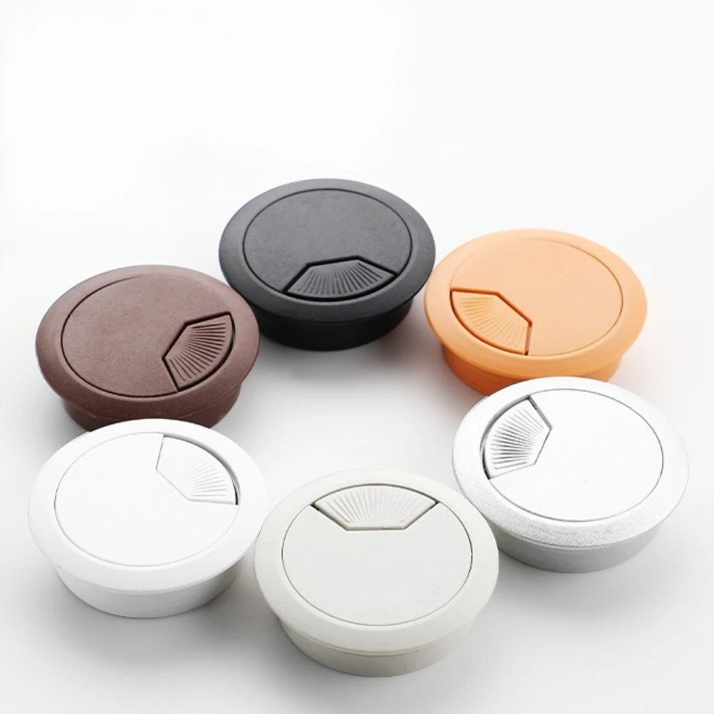 10Pcs Desktop Wire Hole Covers 50mm 80mm Computer Grommet Line Box Desk Table Cable Fastener Cable Clamp Buckle Line Sealing