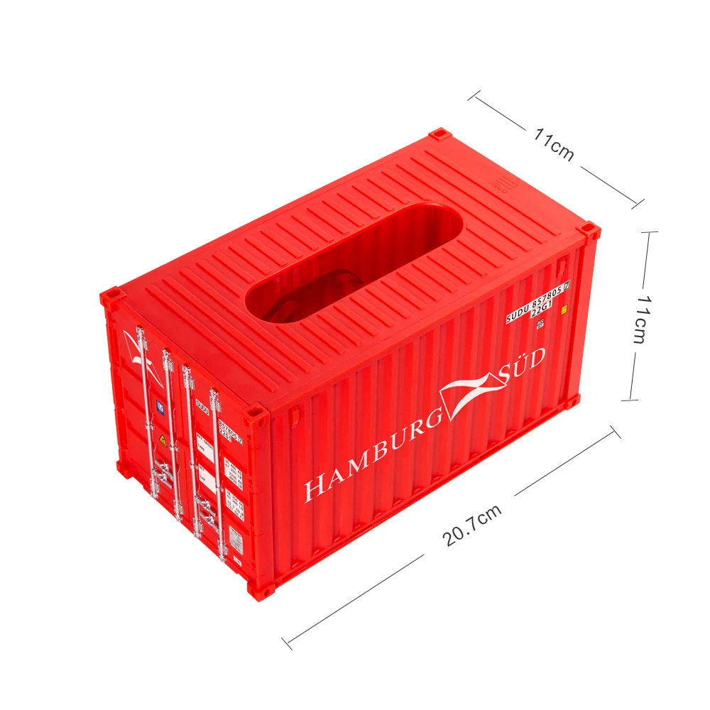 Creative Shipping Container Model Toys Home Desktop Decoration Tissue Box Office Supplies  Storage Pencil Holder LOGO Customized