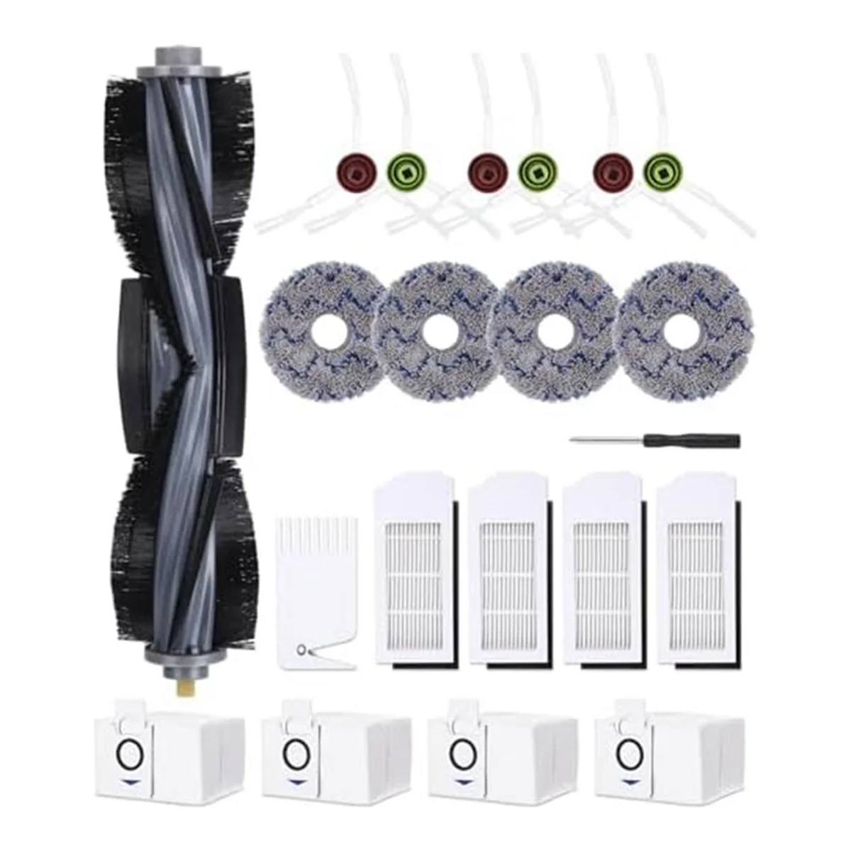 Аксессуары для пылесоса ECOVACS DEEBOT X1 Omni/X1 E Omni/X1 Turbo, основная щетка, боковые щетки, фильтры, швабра, мешки для пыли