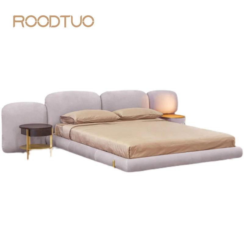 

Italian Bedroom Furniture Double Bed For Adults Queen/King Size Bed Frame With Mattress Nightstands Designer Style Double Bed