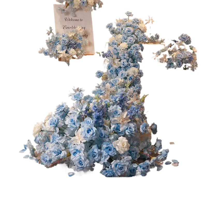 

Waterfall Simulation Flower Table Flower Hotel Wedding Scene Decoration Wedding Banquet Floral Birthday Red Waterfall Flower