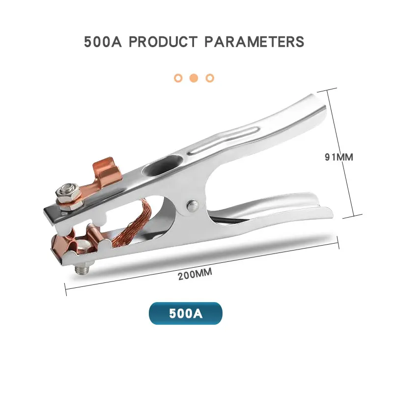 Clipe De Terra De Máquina De Soldadura Elétrica, Braçadeira De Conexão, Arco De Argônio, 300A, 500A, 800A, 1Pc