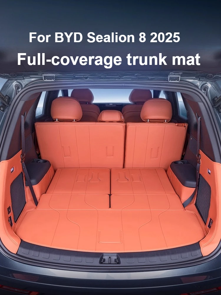 لـ BYD Sealion 8 2025 حصيرة صندوق السيارة ذات التغطية الكاملة، ملحقات تعديل DMP/EV من الجلد الصديق للبيئة #1