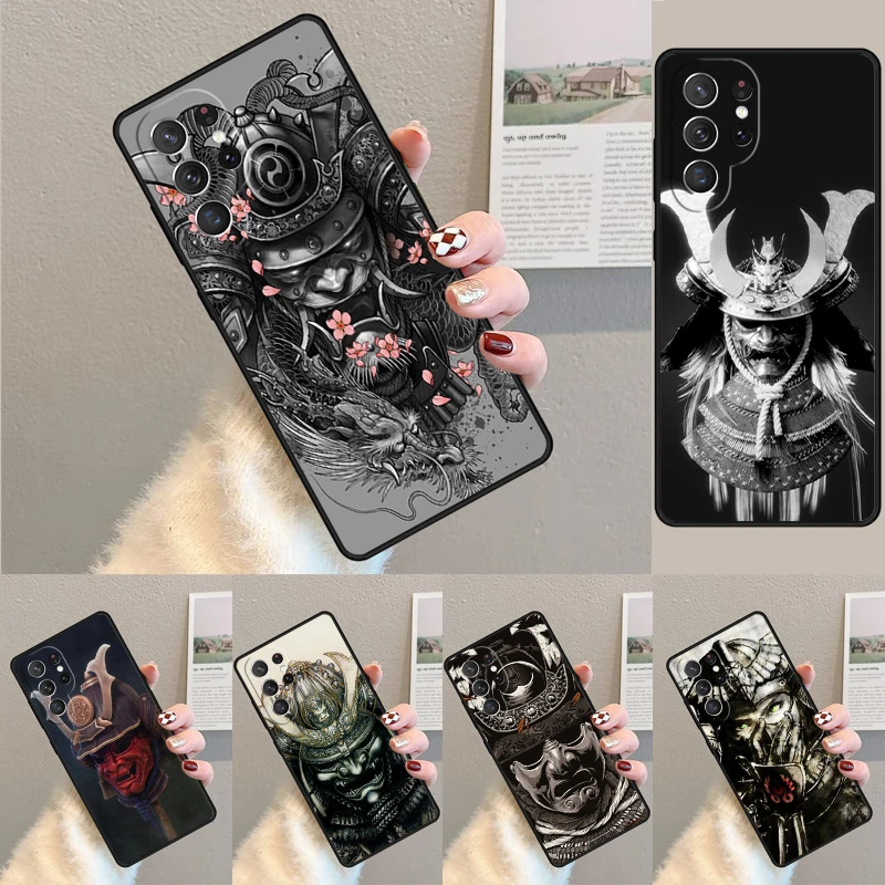 Samurai Mask Warrior Helmet Phone Case For Samsung Galaxy note 10 pro S26 S25 S24 S23 S22 Ultra Plus S21 FE S20 Shockproof Cover