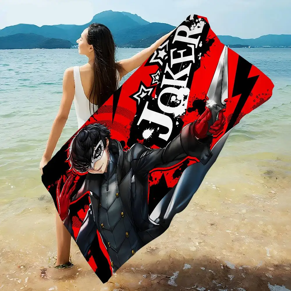 Hot Video P-Persona 5 Gaming Microfiber Beach Towel Absorbent Quick dry Soft Yoga Swimming Resort Mountain Climbing Towel
