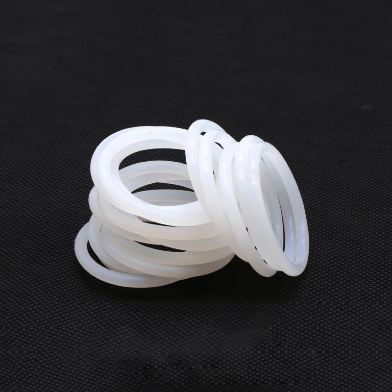 10/50Pcs VMQ O Ring Gasket CS 2mm OD 5 ~ 100mm Waterproof Washer Silicone Rubber Insulate Round O Shape Seal White Food Grade