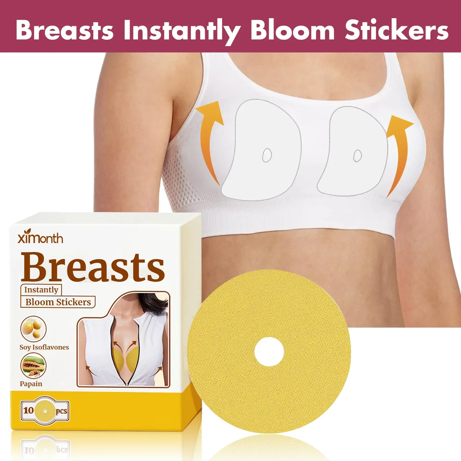 Breast Enlargement Enhancer Breast Growth Plaster Anti-Sagging Lifting Breasts Bloom Stickers Plumping Firming Pad Bust 10pcs