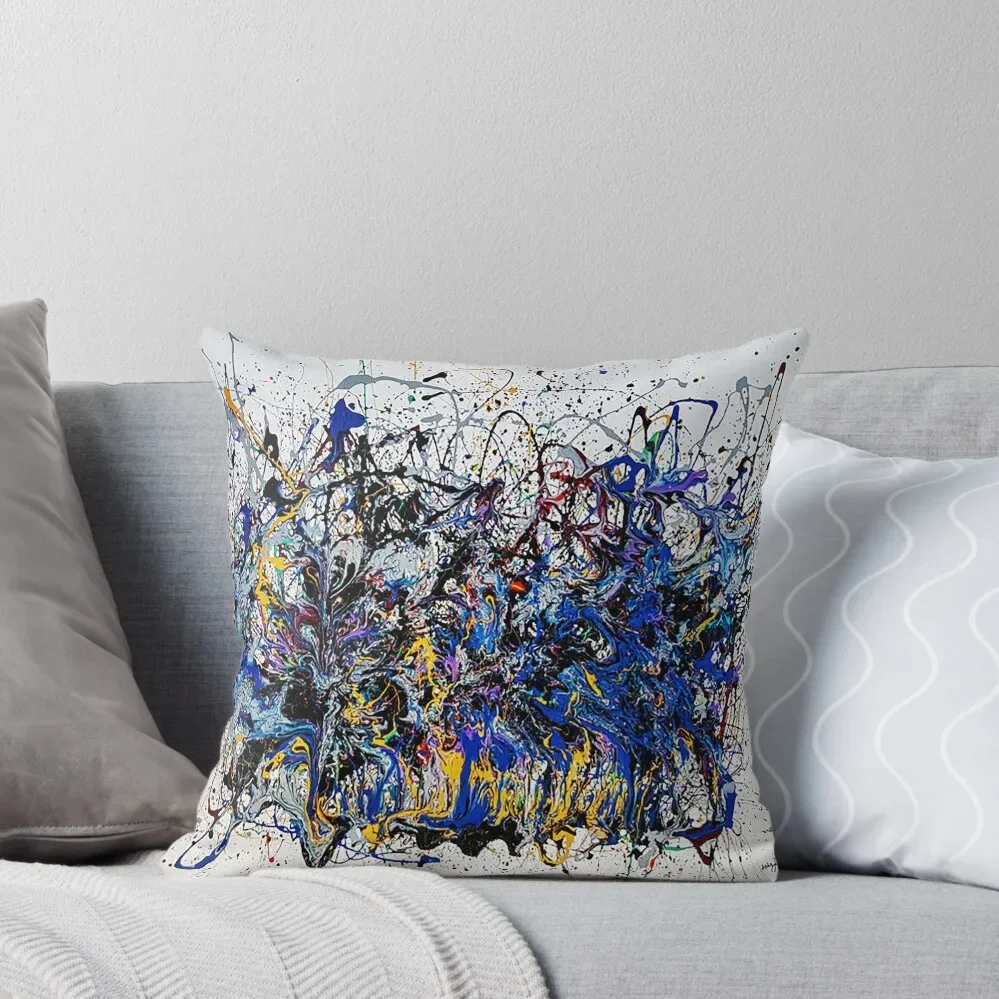 

Abstract Jackson Pollock Painting Original Art Throw Pillow Couch Pillows Custom Cushion Couch Cushions pillow