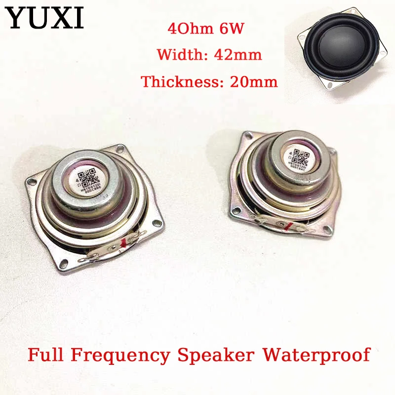 

YUXI 1PCS For JBL GO 2 Music Speaker Repairs 1.5inch 4ohm 6W 42mm Full Band Neodymium Waterproof Component Replacement