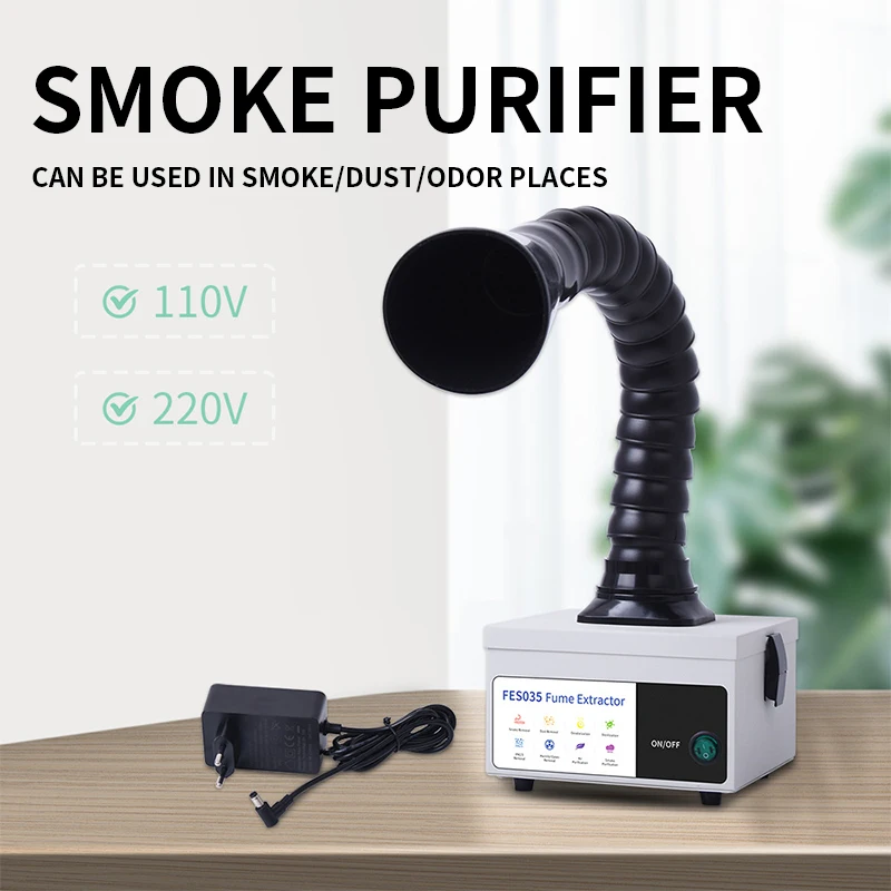 

Новый электронный дымоуловитель FES035 для пайки, лазерной маркировки и гравировки, а также для сбора пыли.