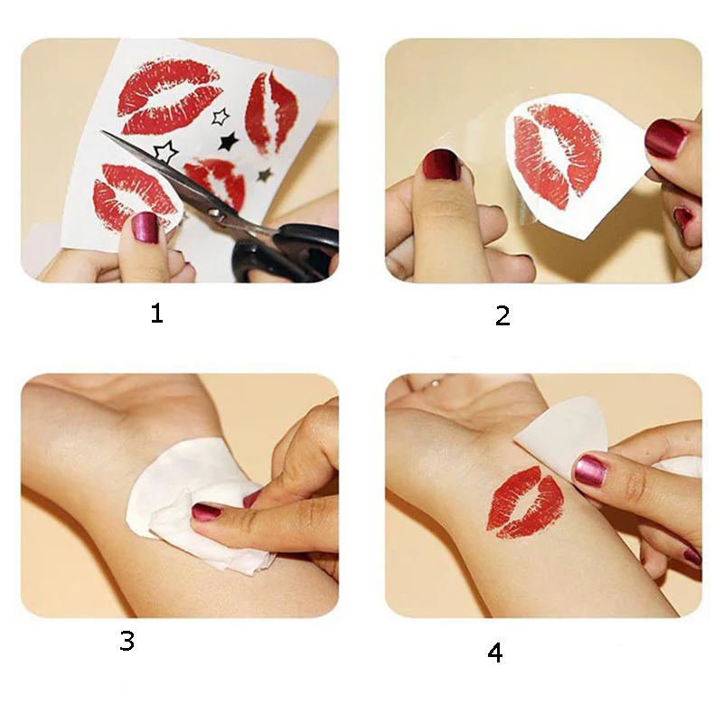 Sexy Flower Temporary Tattoo Stickers Waterproof Long-lasting Peony Rose Plum Blossom Scar Colored Body Art Fake Tattoo Stickers