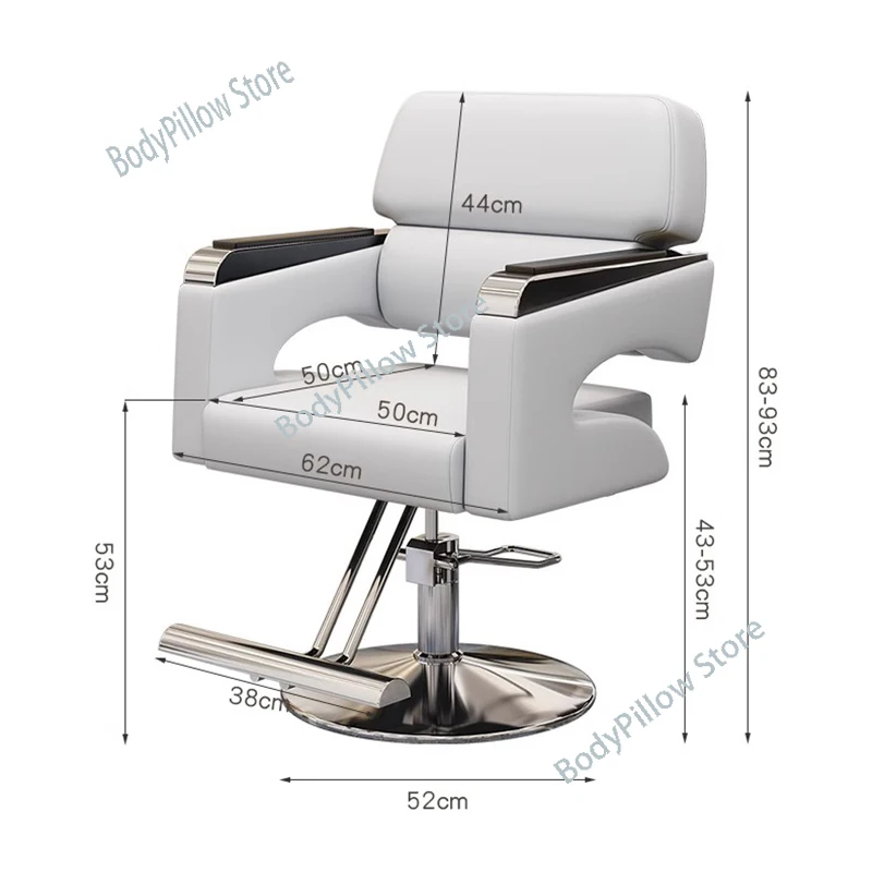 

Salon Man Barber Chair Luxury Beauty Women Makeup Chair Leg Rest Lifter Swivel Cadeiras De Escritorio Commercial Furniture