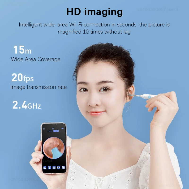 Xiaomi SUNUO sendok penggali telinga Visual pintar, endoskopi definisi tinggi nirkabel LED bercahaya alat penghilang kotoran telinga rumah tangga