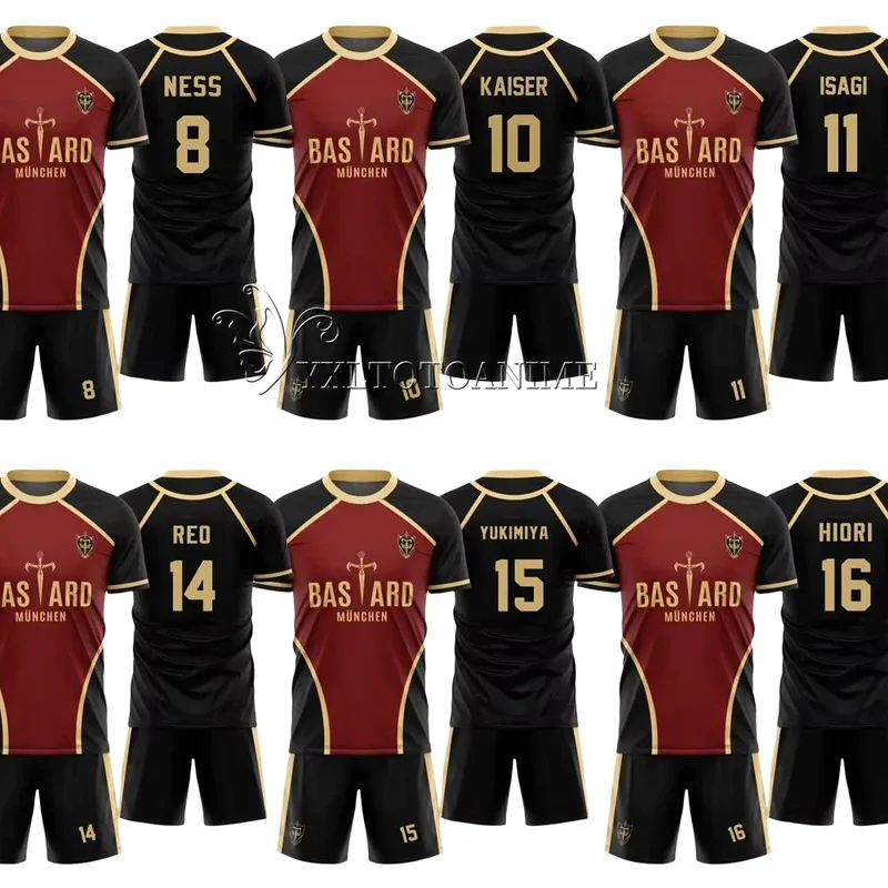 Lyou 2025 anime bloqueio azul michael kaiser conjunto trajes cosplay isagi bastardo munchen ness camisa de futebol impressão 3d reo soc ★ ★