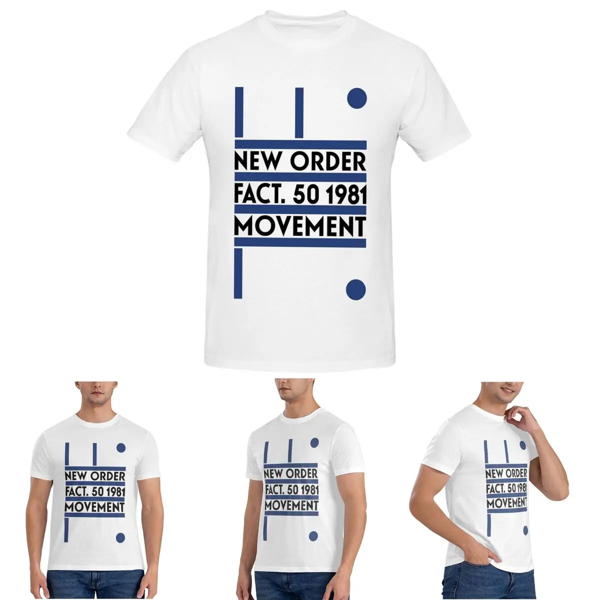 

Мужская футболка New Order Movement, хлопковые футболки большого размера, мужские футболки с коротким круглым вырезом, летняя одежда, топы, S-6XL