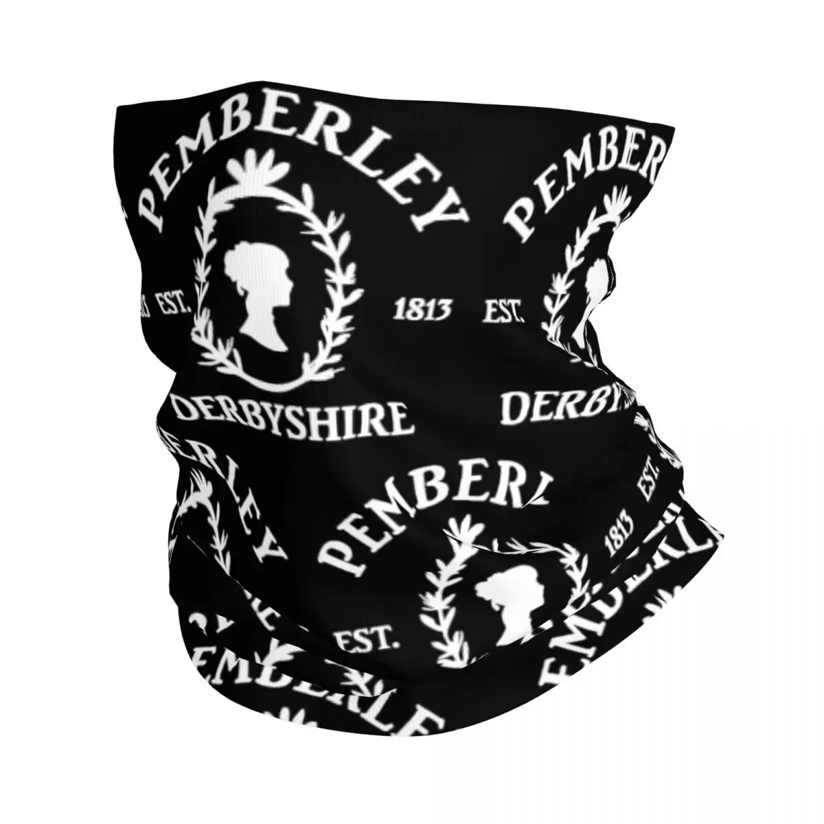 Pemberley 1813 Pride And Prejudice Jane Austen Art Print Neck Gaiter Unisex Face Mask Scarf Warm Headband Hiking Windproof