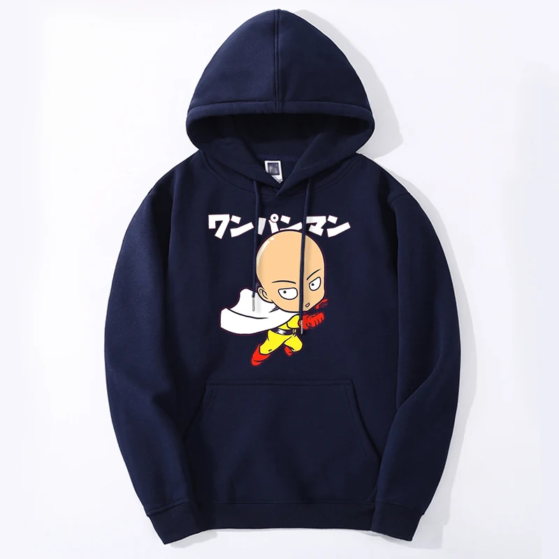 One Punch Man Graphic Hoodie Pullover Japan Anime Saitama Mens Sweatshirts Loose Crewneck Harajuku Clothes Sportswear