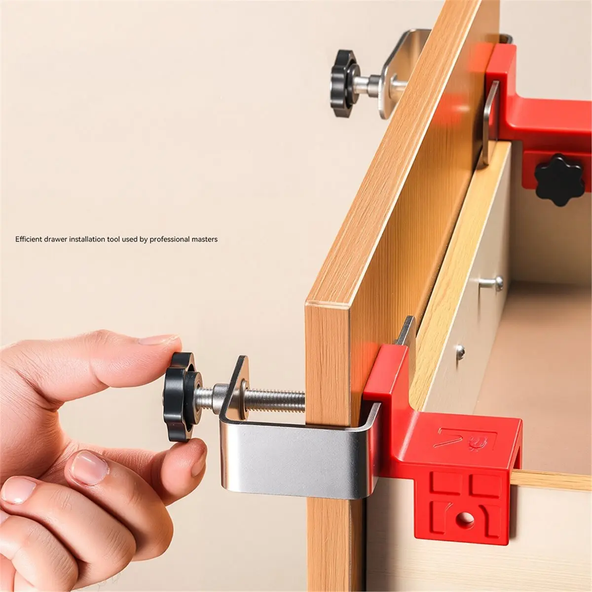 

A10R Adjustable Drawer Fixing Clip High Drawer Panel Quick Installation Clamp Furniture Large Panel Mounting Auxiliary Jig