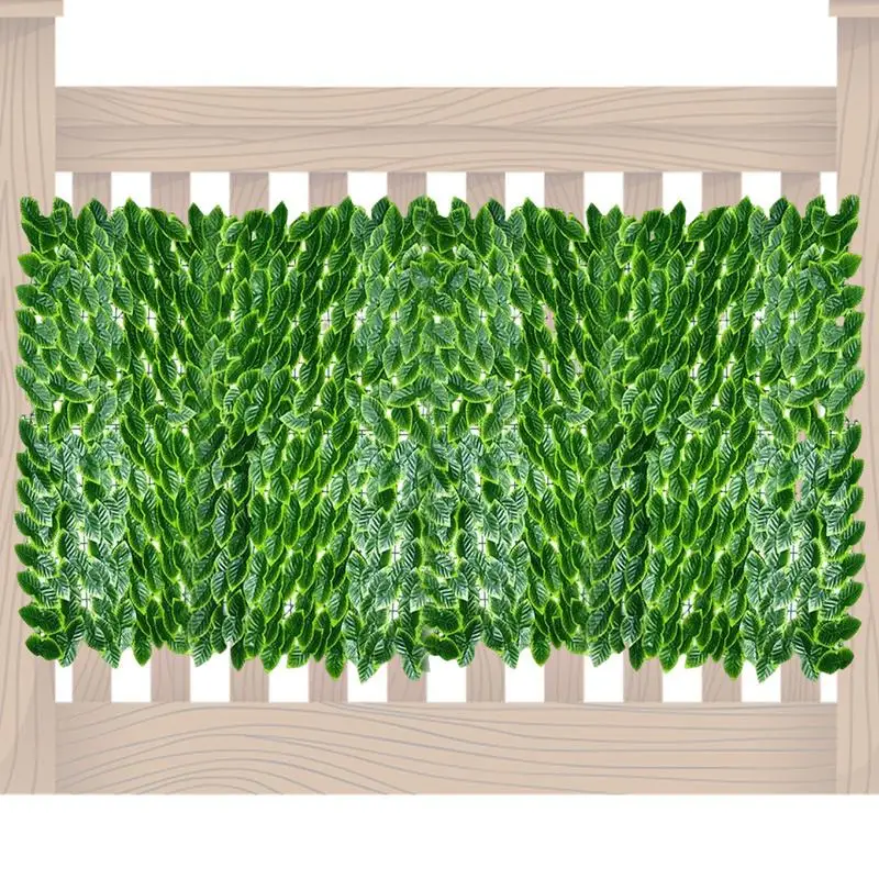 Artificial Ivy Fence Cut Freely Balcony Decor Green Mat Fake Fence Grid Wall Decor For For Outdoor Garden Deco