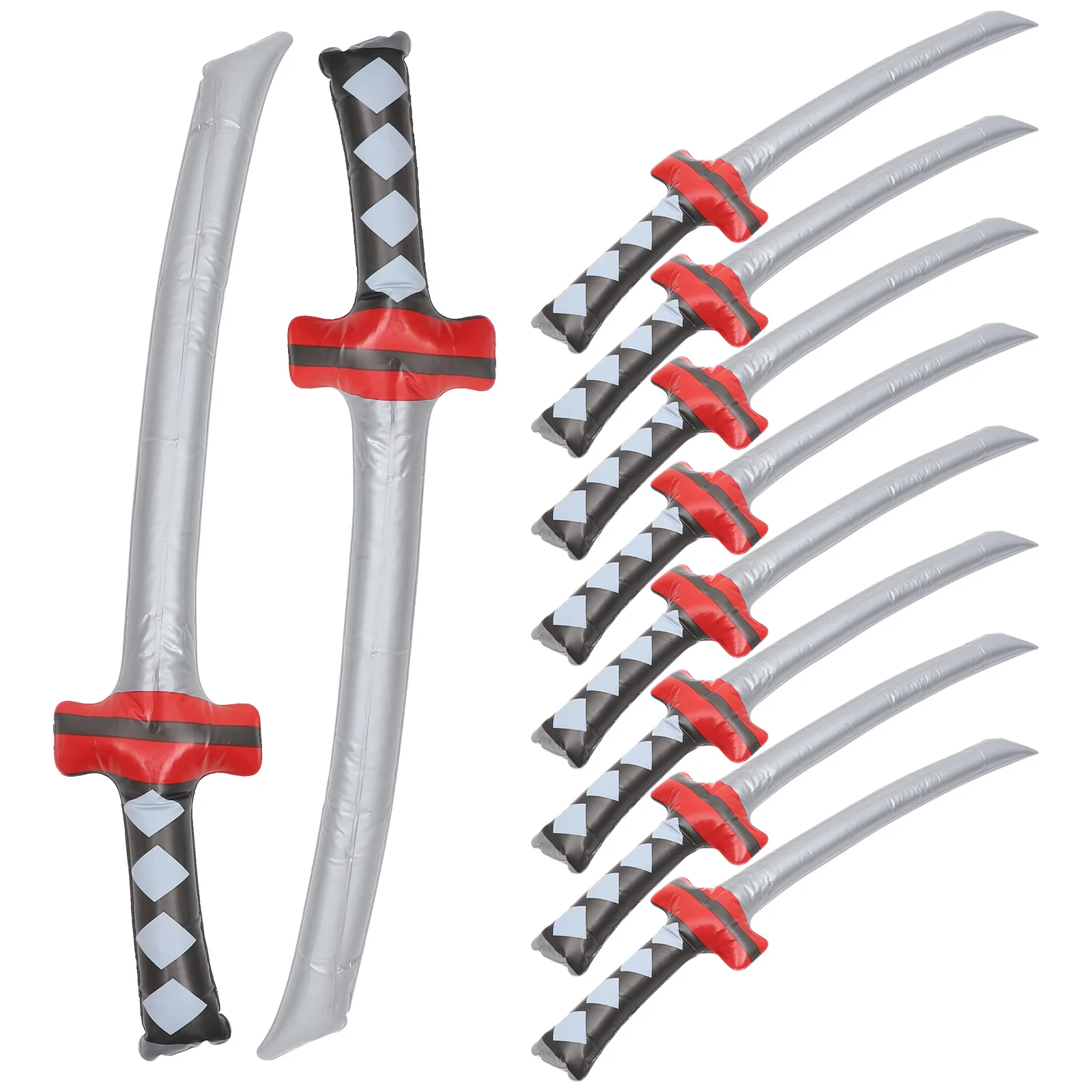 

10pcs Inflatable Swords For Kids Pirate Cosplay Party Decor Pretend Play Role Play Sword Lightweight Pvc Balloon Festival