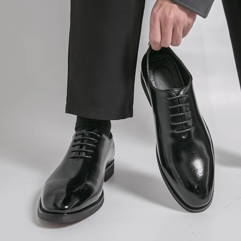 

Классические повседневные деловые туфли для мужчин, высококачественные оксфорды, мужские туфли-броги, кожаные туфли для свадьбы, офиса, вечеринки, мужская обувь