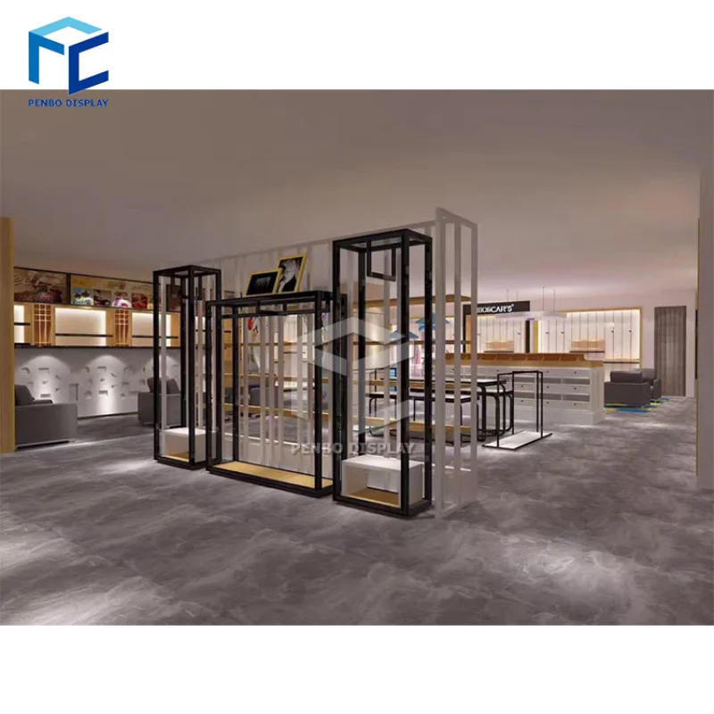 

2025customized.garment display racks clothing store interior design with wooden