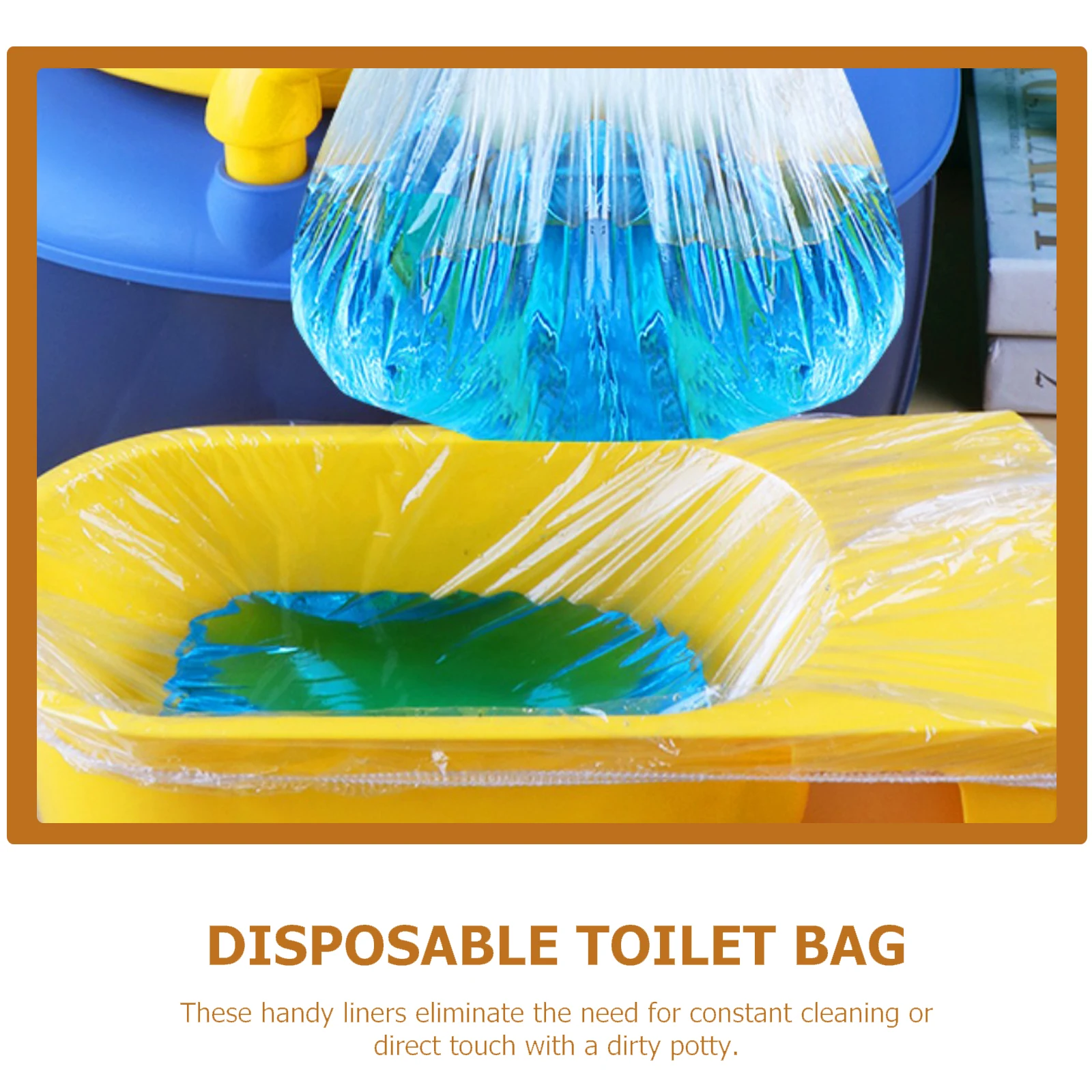 

Potty Liner Bags Toilet Cleaning Travel Liners for Portable Disposable Plastic Drawstring