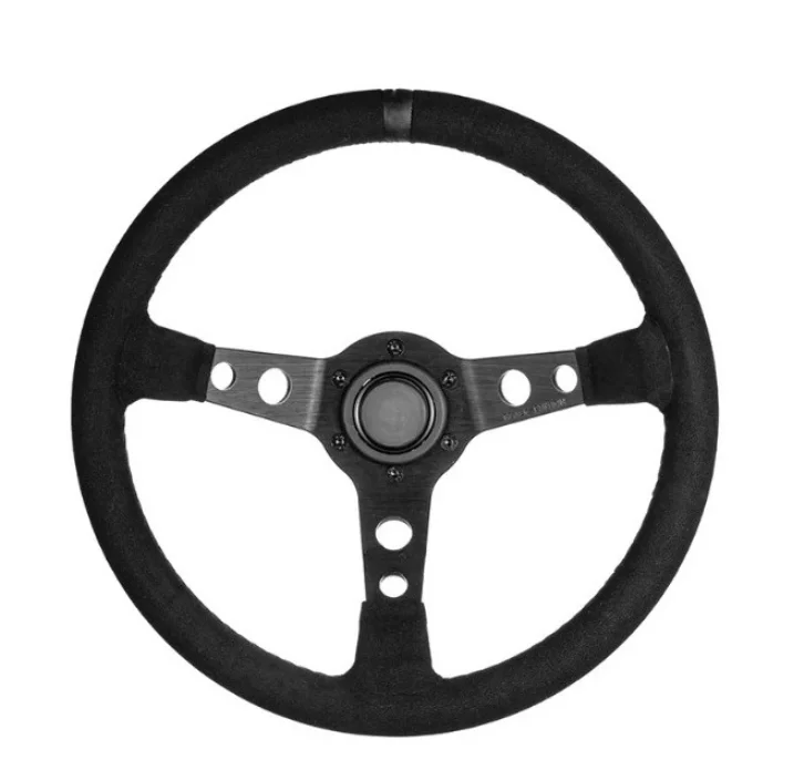 MOMO 350mmステアリングホイール ブラック スエード レーススポーツ