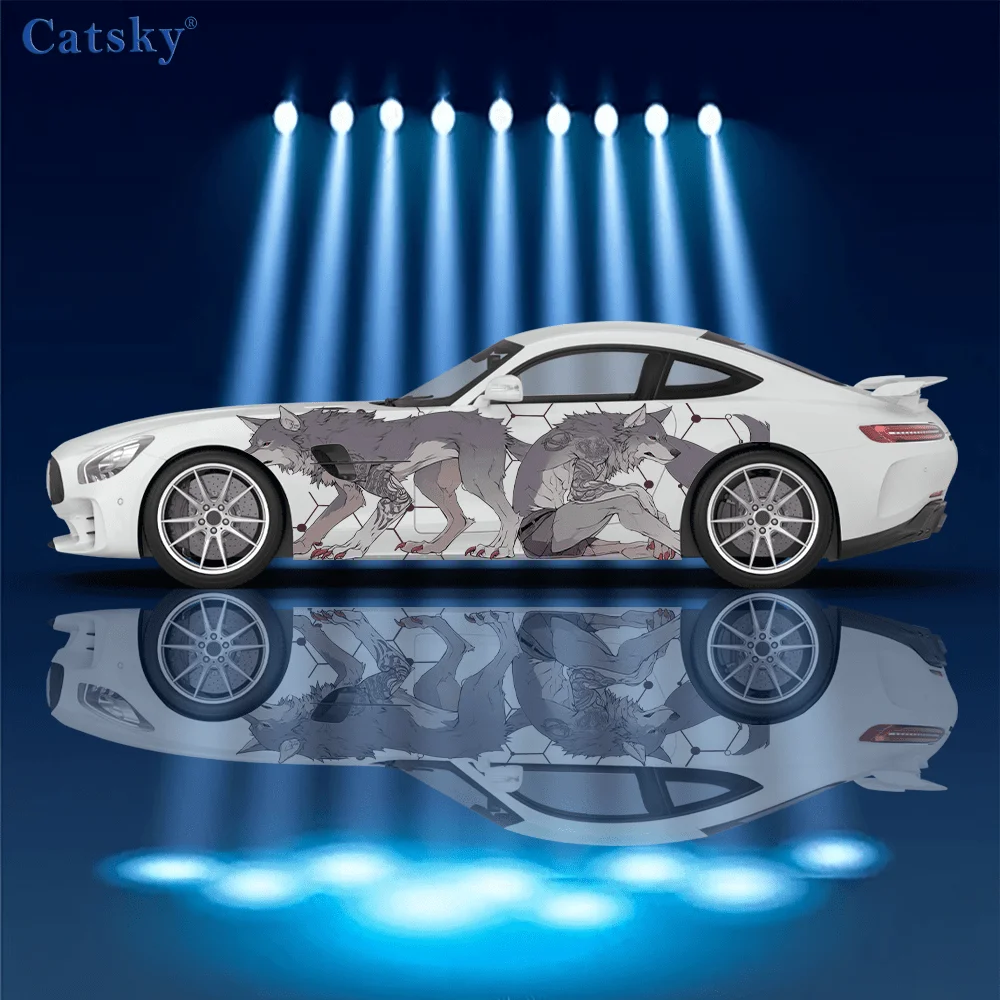 

Wolf Pattern Stickers - Car Body Side Door Decals Decoration, Universal Fit for All Cars car vinyl wraps