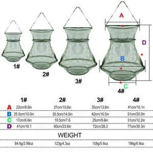 Câu cá có thể đánh cá Sougayilang, 3 lớp, lưới tròn, gấp, 25cm, 35cm, 42cm, 50cm, giá rẻ, kích thước 4 6 Câu cá bán hàng chính Tarrafa Lưới 4 - №2