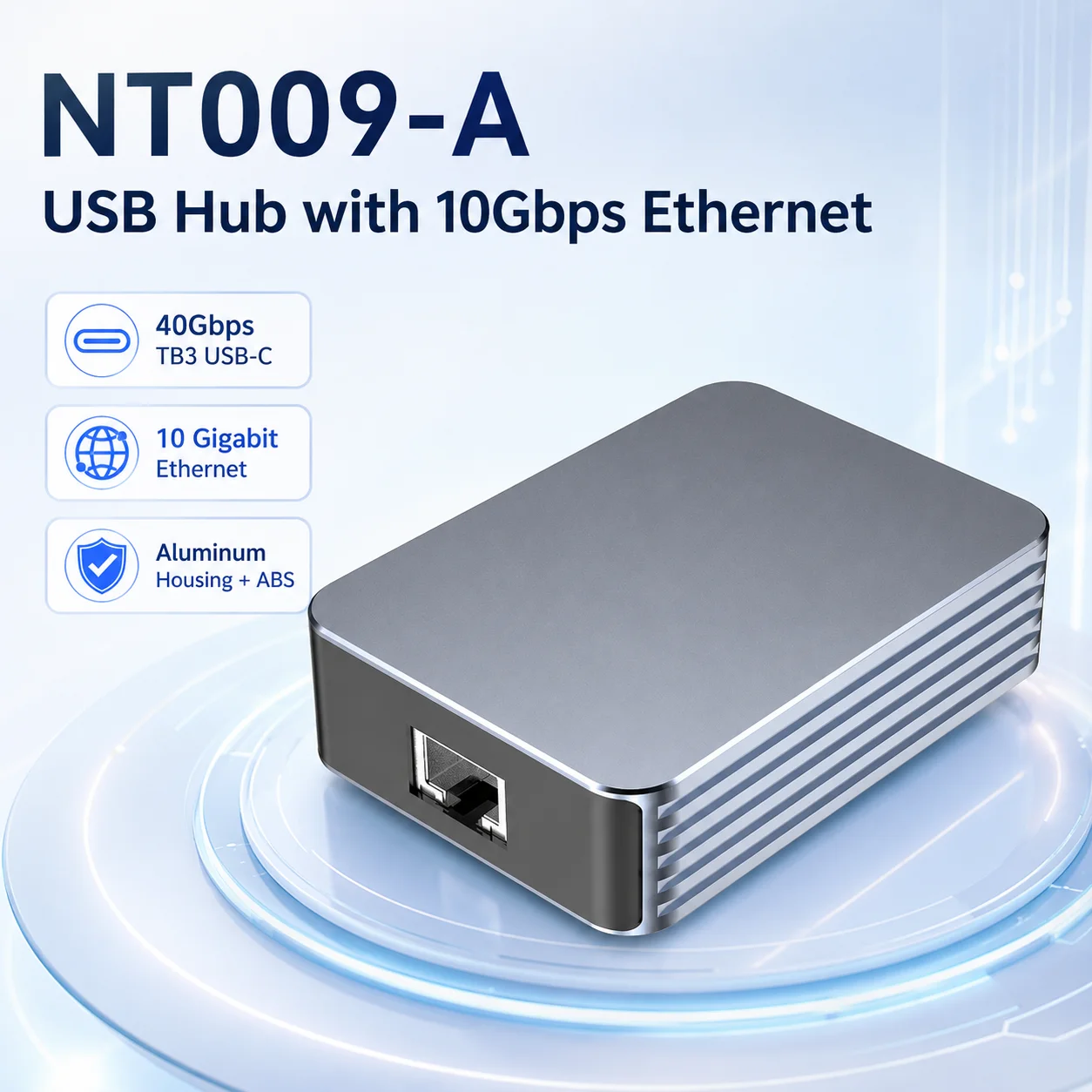 40Gbps Thunderbolt 3 USB4 to 10Gbps Ethernet Adapter Aluminum 10G RJ45 LAN Type C USB Hub Docker for Laptop