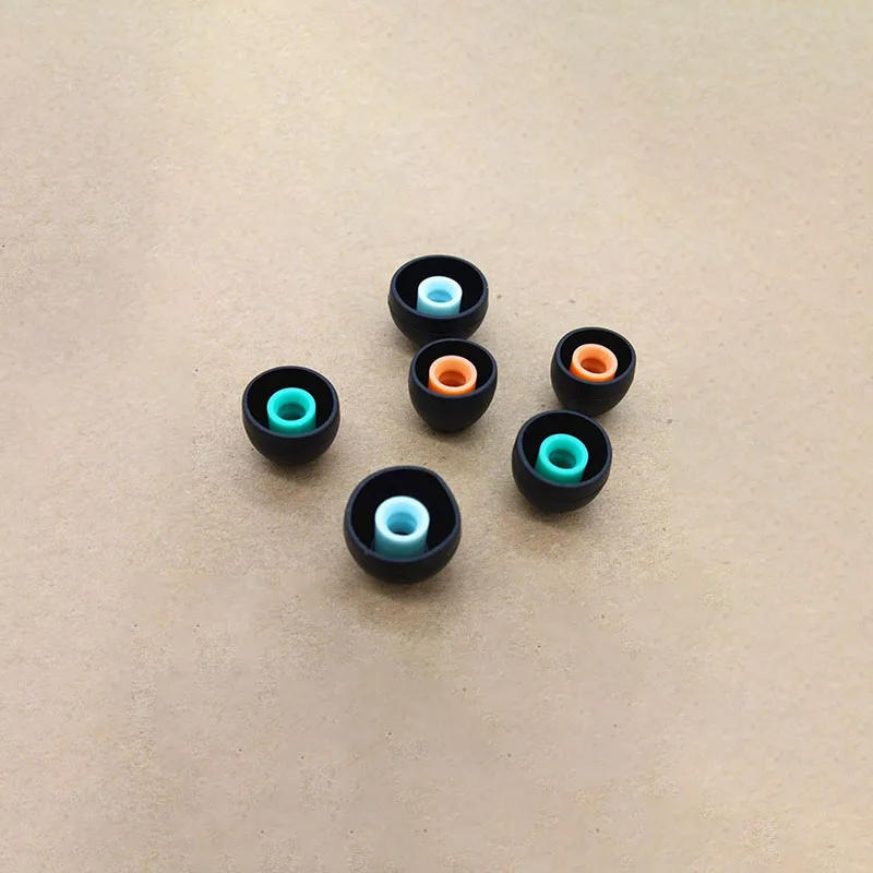 سماعات أذن سيليكون مرنة لسماعات الأذن ، عالية الجودة ، عالمية IEM وسادة أذن ، HiFi ، 3 أزواج ، S ، M ، L ، 3 ألوان