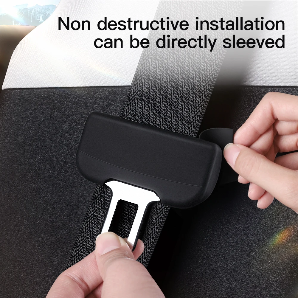 For Tesla Model 3 Y Car Seat Belt Buckle Clip Protector Car Safety Belt Clips Slip-Resistant Seat Belt Buckle Telsa Accessories