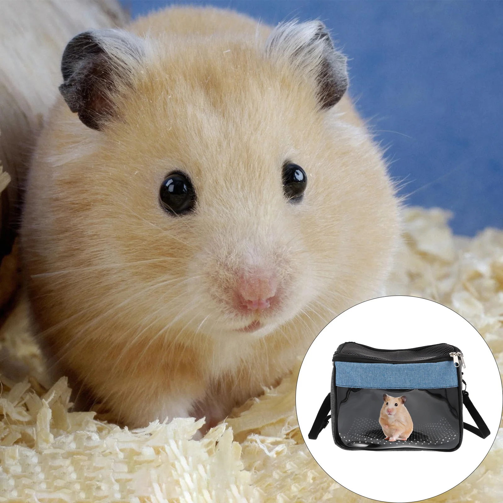 1 قطعة في الهواء الطلق حقيبة حامل الحيوانات الأليفة الصغيرة عرض واضح الهامستر القنفذ أرنب خنزير غينيا السفر المحمولة المحمولة الرافعة #5