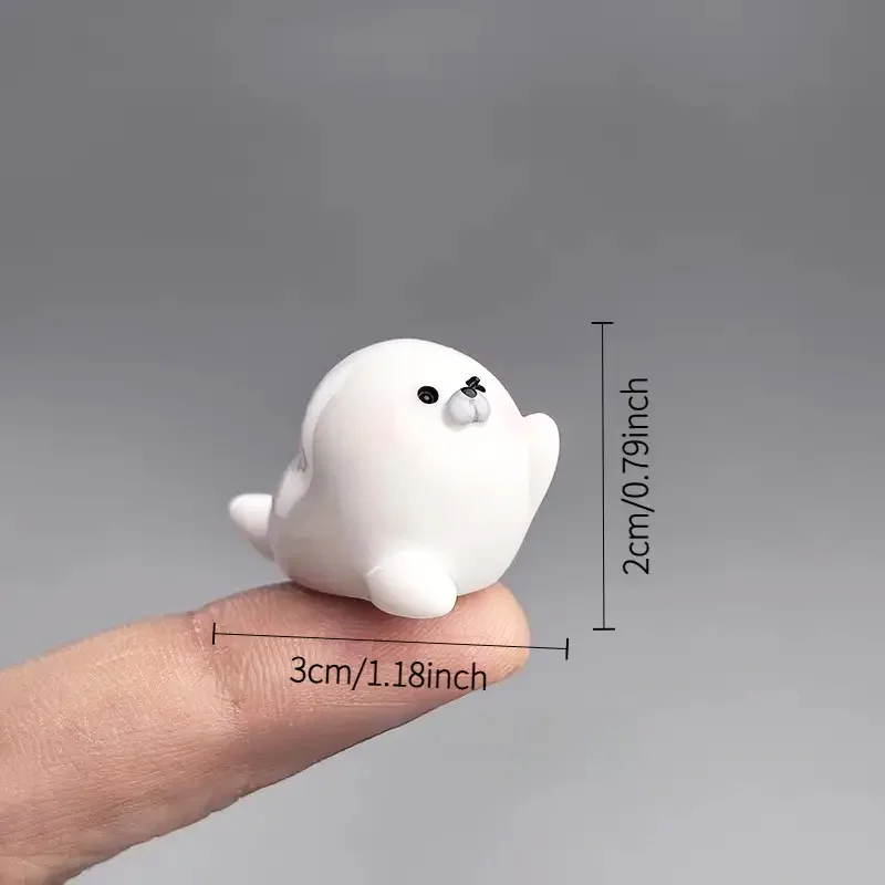 5/10 Pcs Cute Little Seal Figurines, Fairy Animals Miniatures