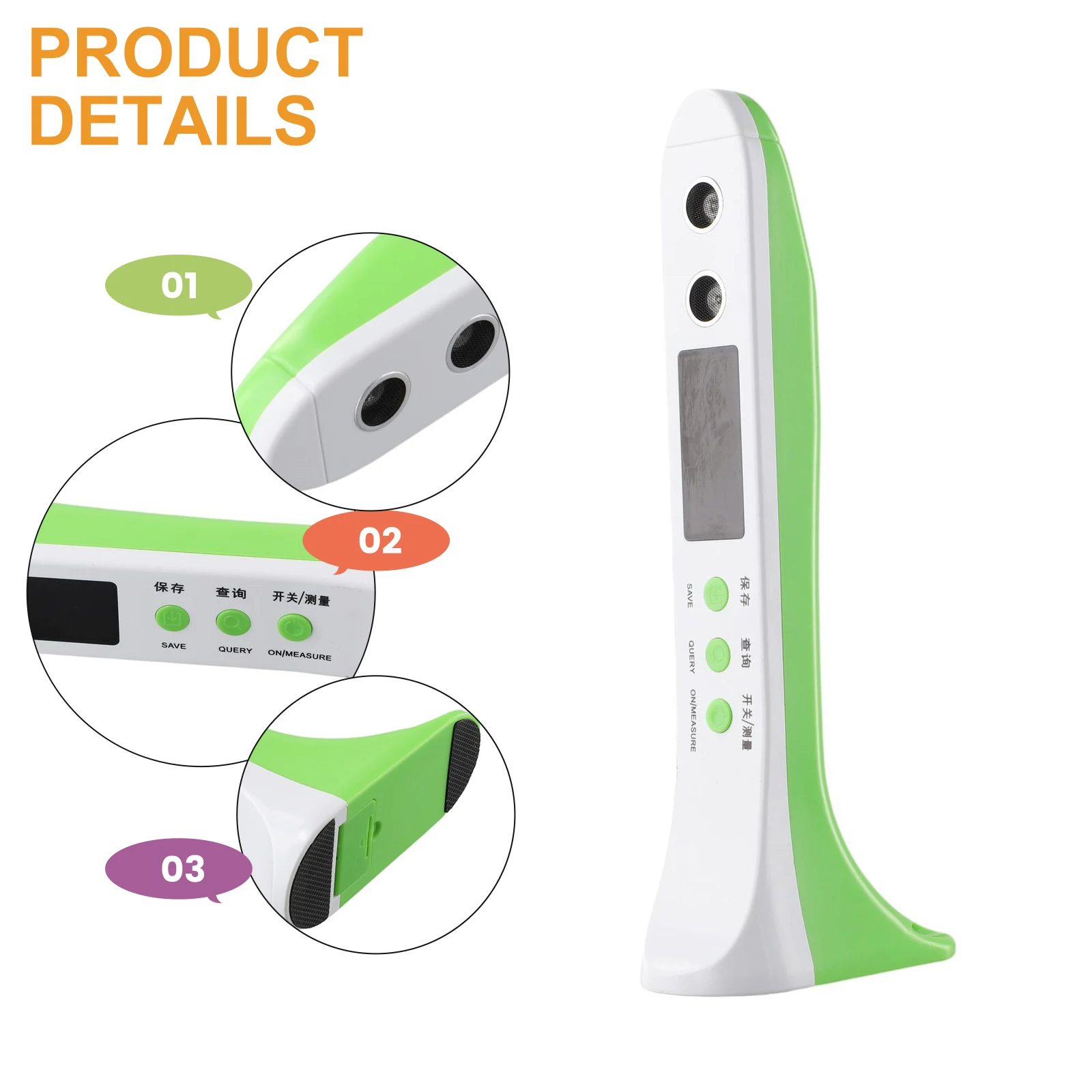 Precision Height Meter Ultrasound Body Height Stadiometer Handheld Portable Cordless Height Measurement Device High-quality