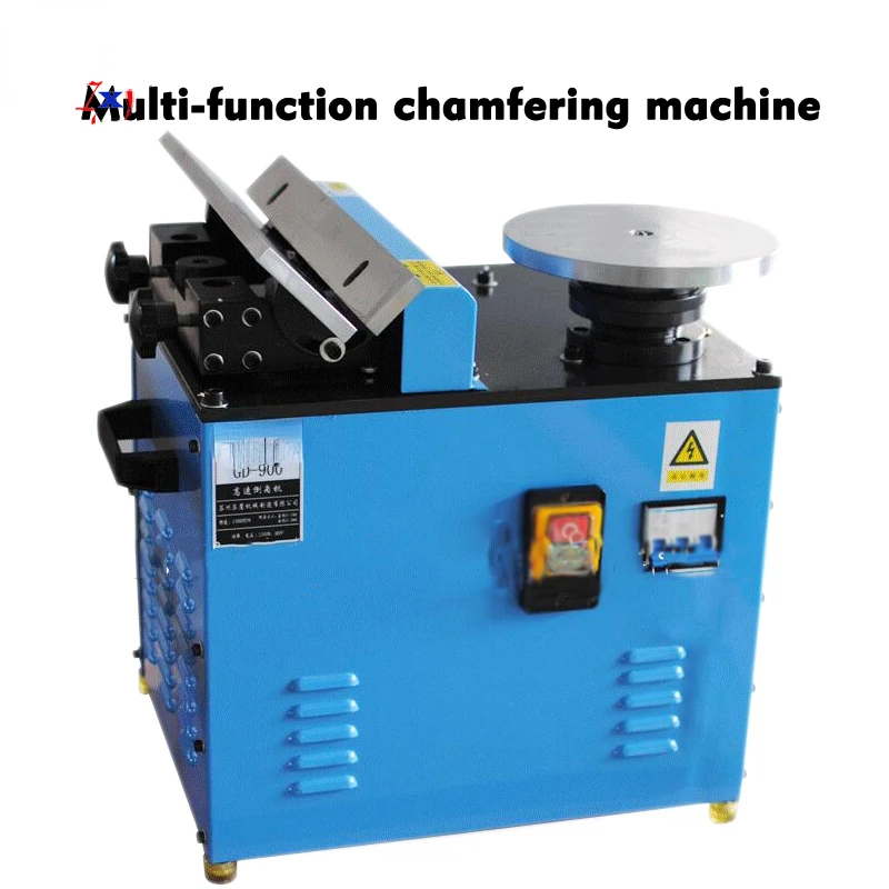 High-speed desktop slide linear arc chamfering machine metal mold adjustable 45 degree C angle R angle chamfer trimming machine