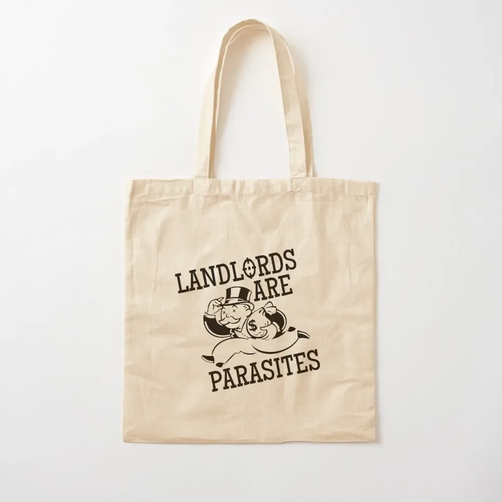 Landlords Are Parasites Tote Bag Big bag women shopper bag women Reusable bags