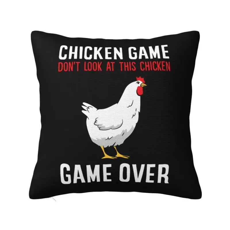 Chicken Game Don't Look At The Chicken Cushion Cover 45x45cm Polyester Throw Pillow Case for Sofa Square Pillowcase Decoration
