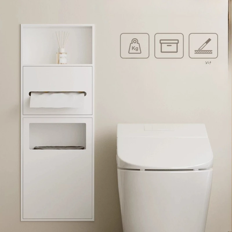 

Metal Bathroom Shelf, Wall Mounted Storage Shelf for Toilet, Black Floating Shelves for Bathroom Organizer, Heavy Duty Shelf