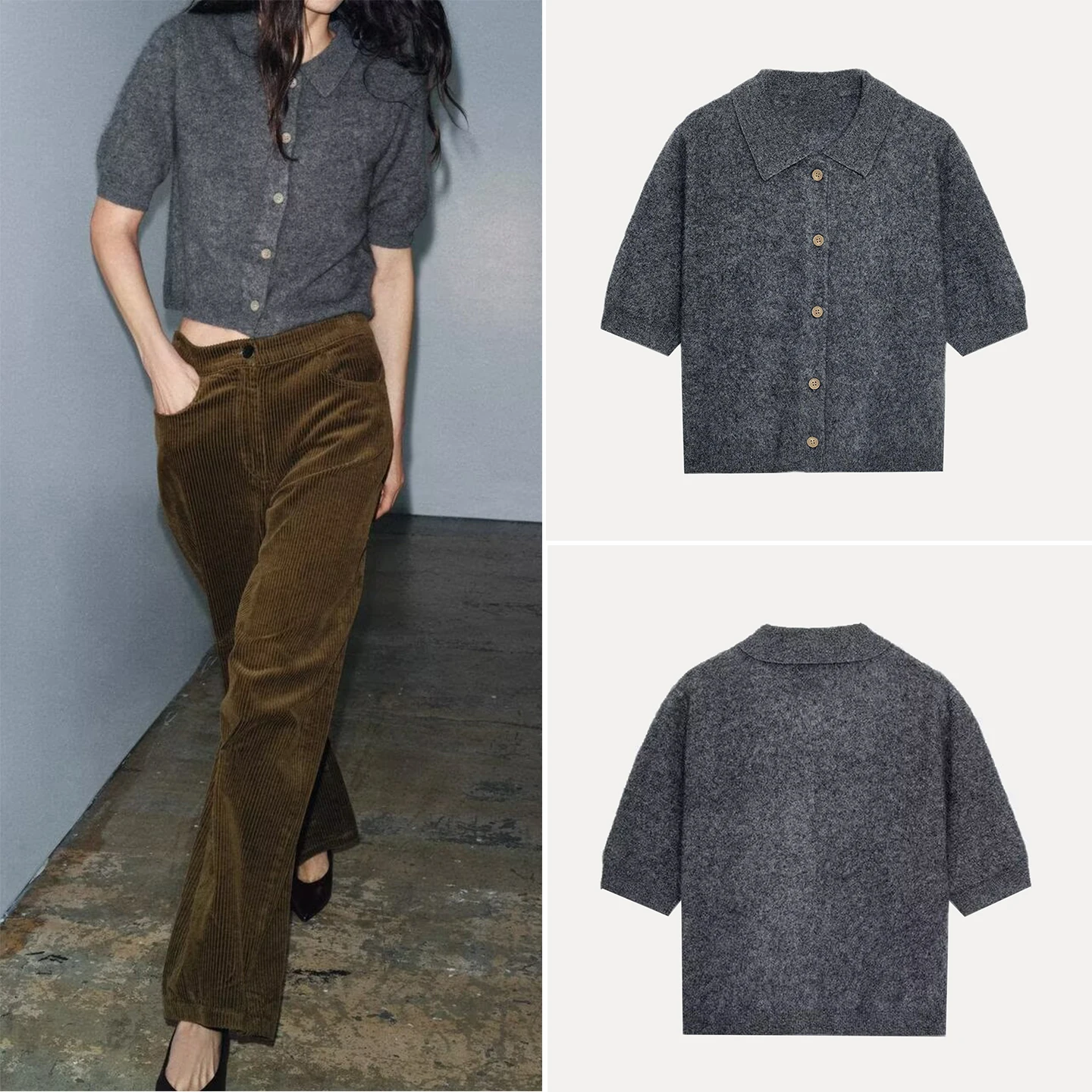 

Z женское пальто Faion Personali ort Sve irt, Новое поступление 2025, европейский вязаный кардиган для девочек-подростков