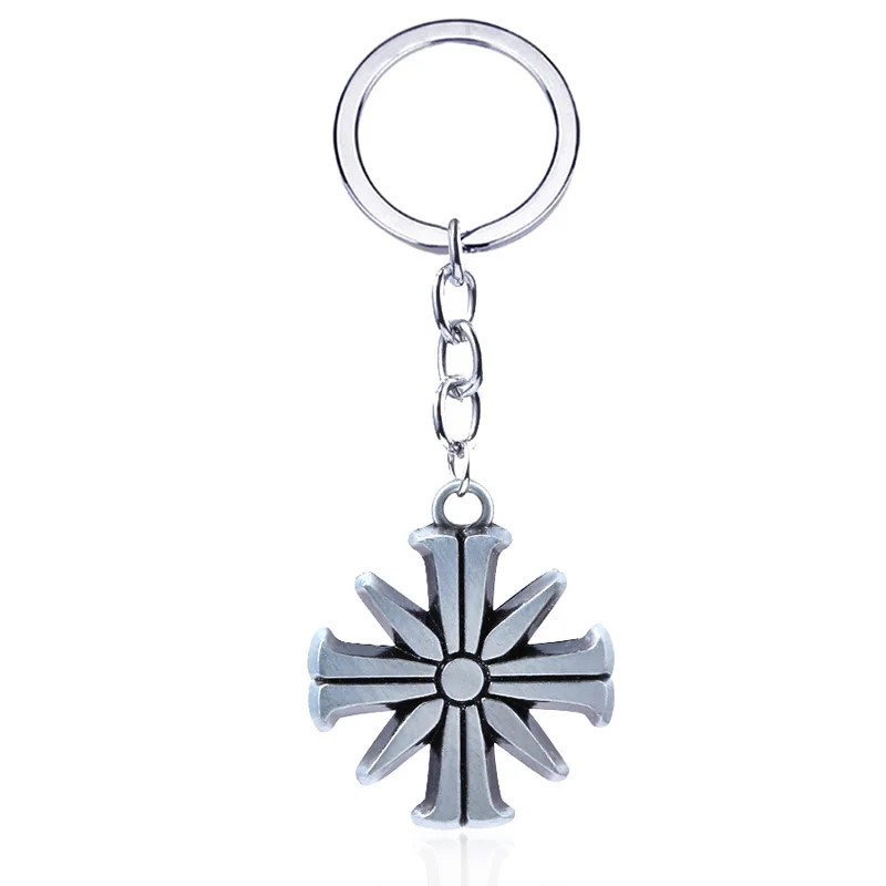 سلسلة مفاتيح Far Cry Farcy Eden's Gate Pendant Key Chain للنساء والرجال هدية مجوهرات كيرينغ