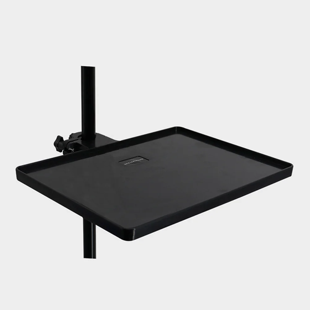 

1PC Microphone Stand Tray Live Broadcast Shelf Sound Card Holder Plastic Adjustable Height Clamp On Stable Design